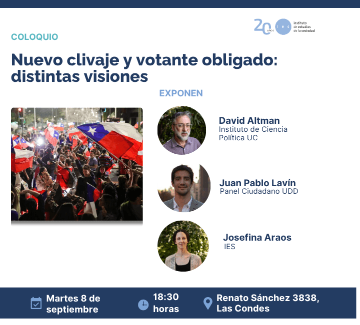Coloquio 8 sept. "Nuevo clivaje y votante obligado: distintas visiones"